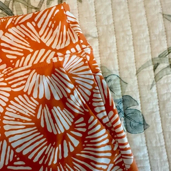 Tommy Bahama Vibrant Orange and White Golf Skort - Picture 4 of 5
